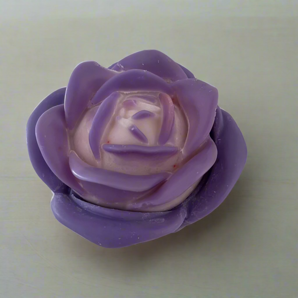 Candela Rosa con Vaso - Essenza fiorita